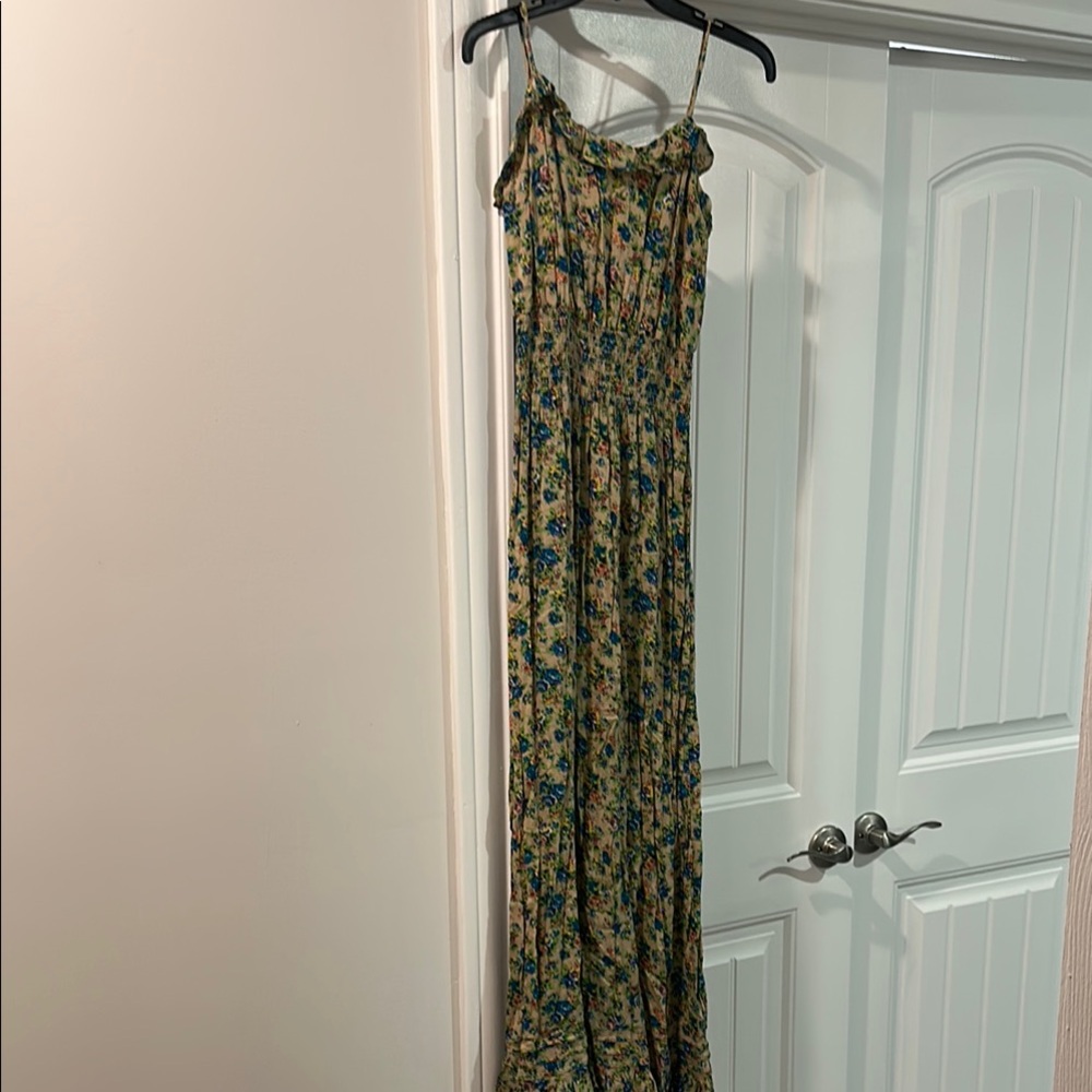 Naked Zebra Green and Brown Spaghetti Strap Sundress